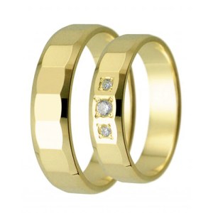 Zlaté levné snubní prsteny LSP 1270