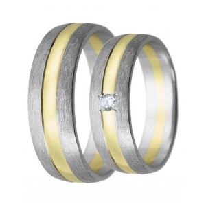 Zlaté snubní prsteny LSP 2477