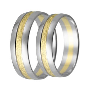 Levné snubní prsteny pro páry LSP 2613