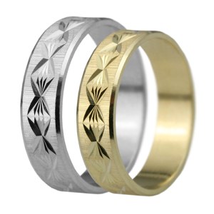 Zlaté levné snubní prsteny LSP 3236